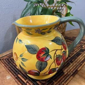 Ceramic Fruits Pitcher Gibson Elite Collection